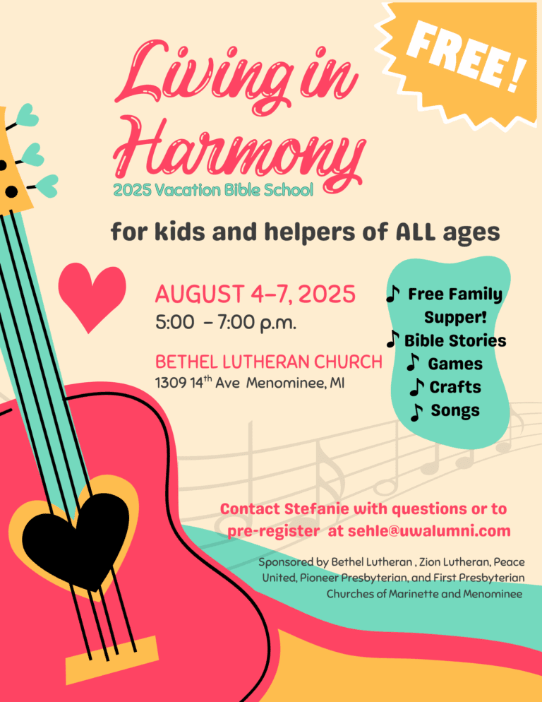 2025 vbs flyer living in harmony